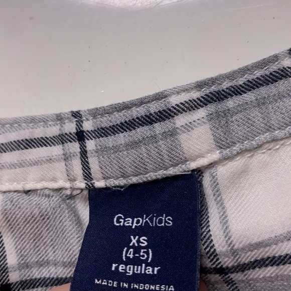 Gap kids extra small plaid button front sleeveless casual dress xs - Picture 3 of 6